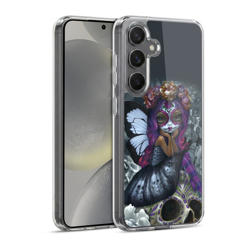 Strangeling Fairy Art Day of Dead Skull Soft Gel Case for Samsung Galaxy S24 5G & MagSafe