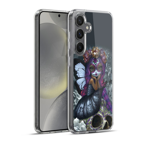 Strangeling Fairy Art Day of Dead Skull Soft Gel Case for Samsung Galaxy S24+ 5G & MagSafe