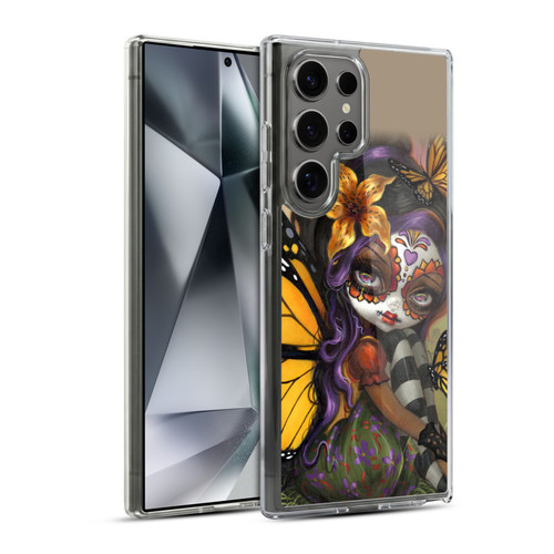 Strangeling Fairy Art Day of Dead Butterfly Soft Gel Case for Samsung Galaxy S24 Ultra 5G & MagSafe
