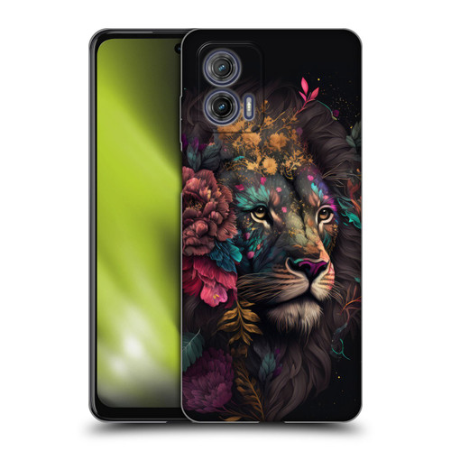 Spacescapes Floral Lions Ethereal Petals Soft Gel Case for Motorola Moto G73 5G