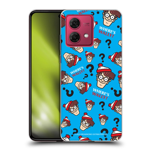 Where's Wally? Graphics Head Pattern Soft Gel Case for Motorola Moto G84 5G