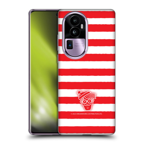 Where's Wally? Graphics Stripes Red Soft Gel Case for OPPO Reno10 Pro+