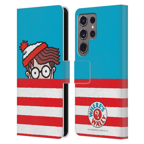 Where's Wally? Graphics Half Face Leather Book Wallet Case Cover For Samsung Galaxy S24 Ultra 5G
