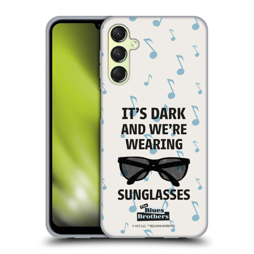 The Blues Brothers Graphics Sunglasses Soft Gel Case for Samsung Galaxy A24 4G / Galaxy M34 5G