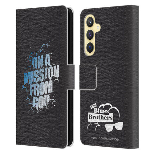 The Blues Brothers Graphics On A Mission From God Leather Book Wallet Case Cover For Samsung Galaxy S23 FE 5G