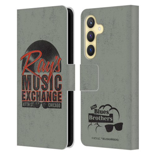 The Blues Brothers Graphics Ray's Music Exchange Leather Book Wallet Case Cover For Samsung Galaxy S24 5G