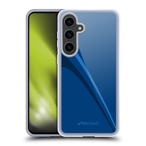 Ameritech Graphics Blue Mono Lines Soft Gel Case for Samsung Galaxy S24+ 5G