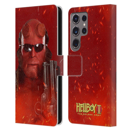 Hellboy II Graphics Right Hand of Doom Leather Book Wallet Case Cover For Samsung Galaxy S24 Ultra 5G