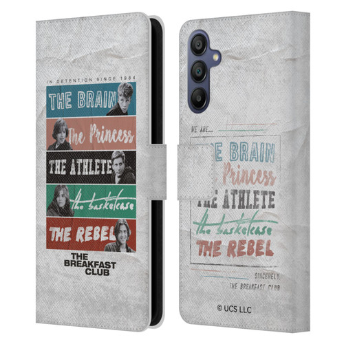 The Breakfast Club Graphics In Detention Since 1984 Leather Book Wallet Case Cover For Samsung Galaxy A15