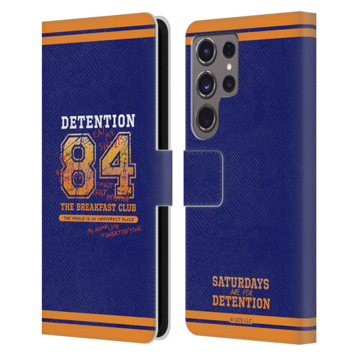 The Breakfast Club Graphics Detention 84 Leather Book Wallet Case Cover For Samsung Galaxy S24 Ultra 5G