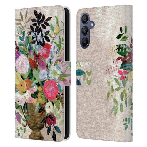 Suzanne Allard Floral Art Beauty Enthroned Leather Book Wallet Case Cover For Samsung Galaxy A15