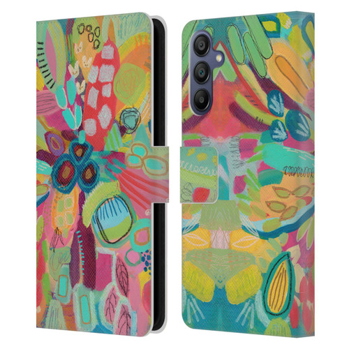 Suzanne Allard Floral Art Dancing In The Garden Leather Book Wallet Case Cover For Samsung Galaxy A15