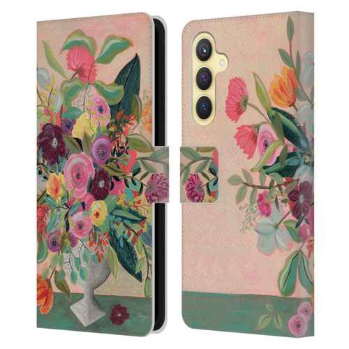 Suzanne Allard Floral Art Floral Centerpiece Leather Book Wallet Case Cover For Samsung Galaxy S23 FE 5G