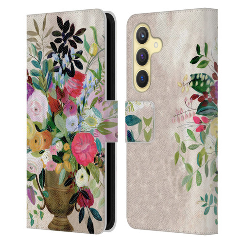 Suzanne Allard Floral Art Beauty Enthroned Leather Book Wallet Case Cover For Samsung Galaxy S24 5G