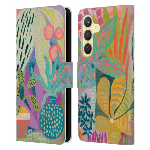 Suzanne Allard Floral Art Palm Heaven Leather Book Wallet Case Cover For Samsung Galaxy S24 5G