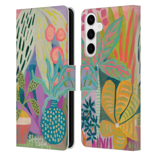 Suzanne Allard Floral Art Palm Heaven Leather Book Wallet Case Cover For Samsung Galaxy S24+ 5G