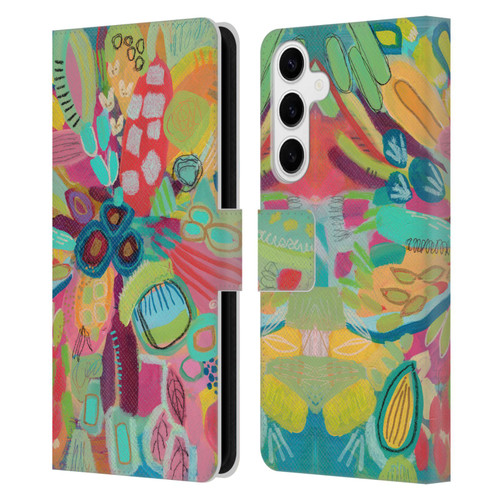 Suzanne Allard Floral Art Dancing In The Garden Leather Book Wallet Case Cover For Samsung Galaxy S24+ 5G