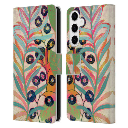 Suzanne Allard Floral Art Joyful Garden Flower Leather Book Wallet Case Cover For Samsung Galaxy S24+ 5G