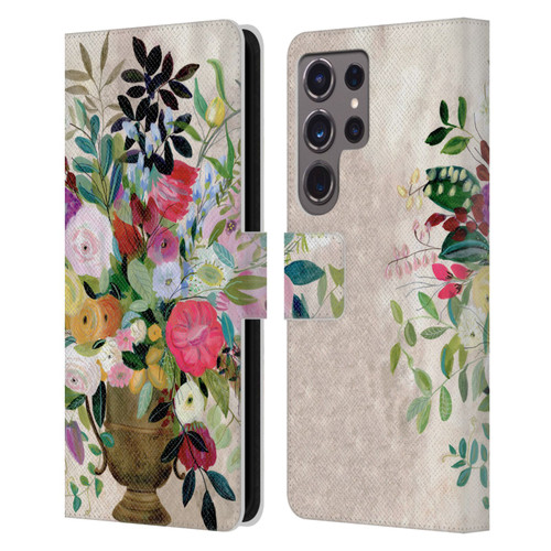 Suzanne Allard Floral Art Beauty Enthroned Leather Book Wallet Case Cover For Samsung Galaxy S24 Ultra 5G