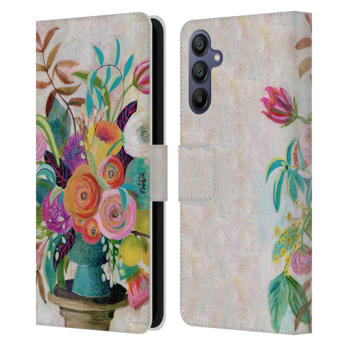 Suzanne Allard Floral Graphics Charleston Glory Leather Book Wallet Case Cover For Samsung Galaxy A15
