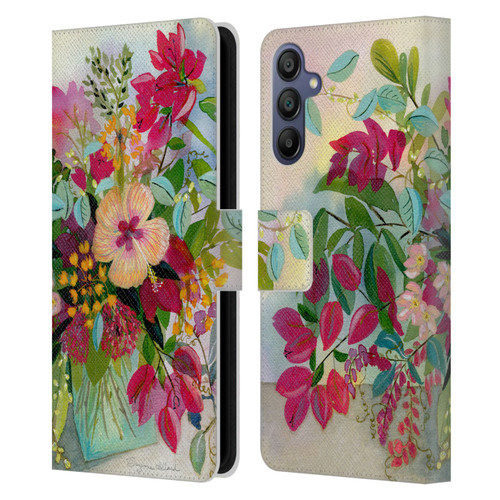 Suzanne Allard Floral Graphics Flamands Leather Book Wallet Case Cover For Samsung Galaxy A15