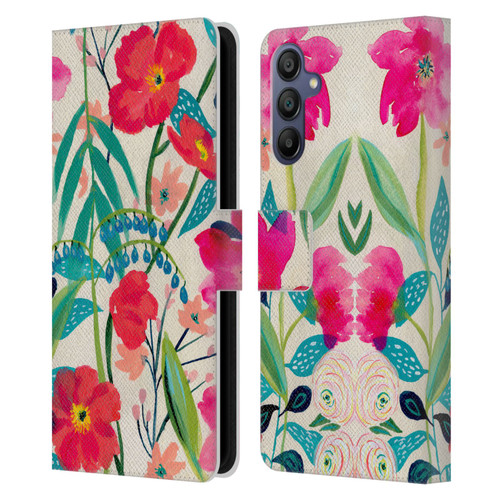 Suzanne Allard Floral Graphics Garden Party Leather Book Wallet Case Cover For Samsung Galaxy A15