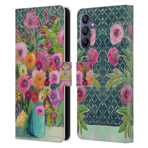 Suzanne Allard Floral Graphics Hope Springs Leather Book Wallet Case Cover For Samsung Galaxy A15