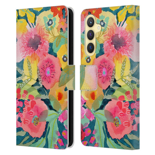 Suzanne Allard Floral Graphics Delightful Leather Book Wallet Case Cover For Samsung Galaxy S23 FE 5G