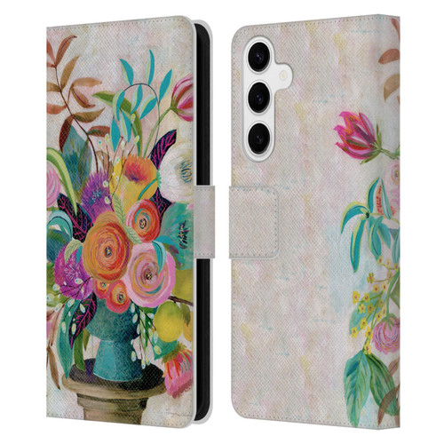 Suzanne Allard Floral Graphics Charleston Glory Leather Book Wallet Case Cover For Samsung Galaxy S24+ 5G
