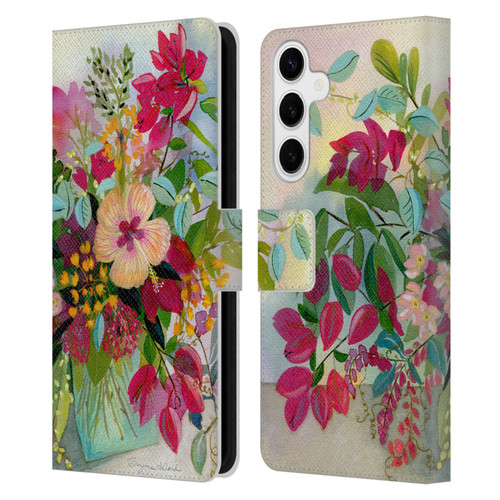 Suzanne Allard Floral Graphics Flamands Leather Book Wallet Case Cover For Samsung Galaxy S24+ 5G