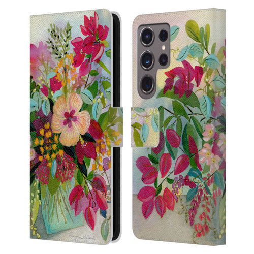 Suzanne Allard Floral Graphics Flamands Leather Book Wallet Case Cover For Samsung Galaxy S24 Ultra 5G