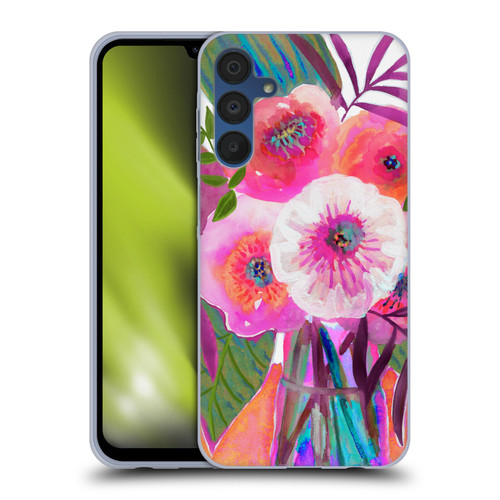 Suzanne Allard Floral Graphics Sunrise Bouquet Purples Soft Gel Case for Samsung Galaxy A15