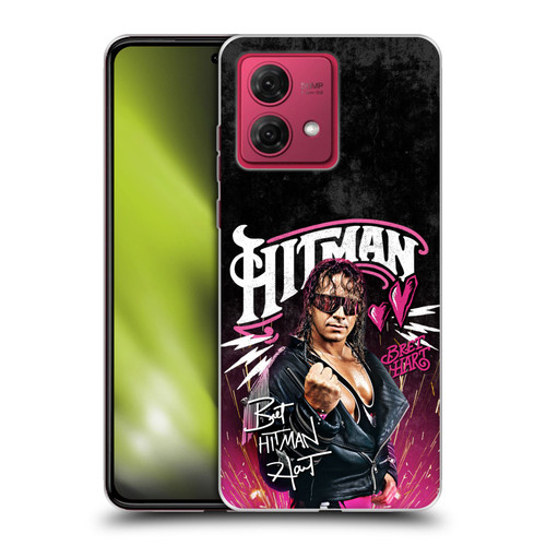WWE Bret Hart Hitman Graphics Soft Gel Case for Motorola Moto G84 5G