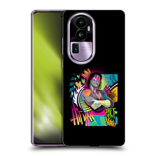 WWE Bret Hart Neon Art Soft Gel Case for OPPO Reno10 Pro+