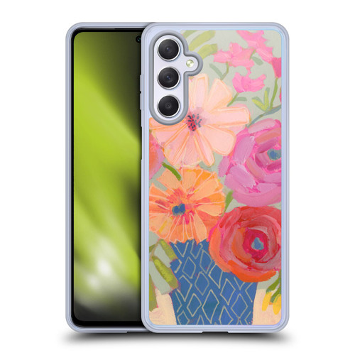 Suzanne Allard Floral Graphics Blue Diamond Soft Gel Case for Samsung Galaxy M54 5G