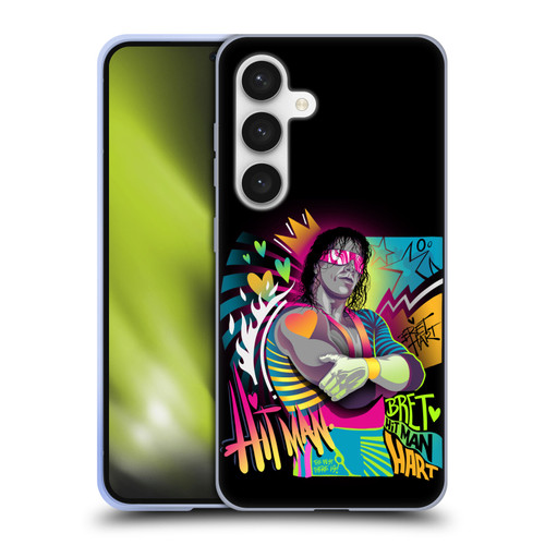 WWE Bret Hart Neon Art Soft Gel Case for Samsung Galaxy S24 5G