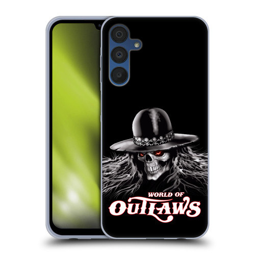 World of Outlaws Skull Rock Graphics Logo Soft Gel Case for Samsung Galaxy A15