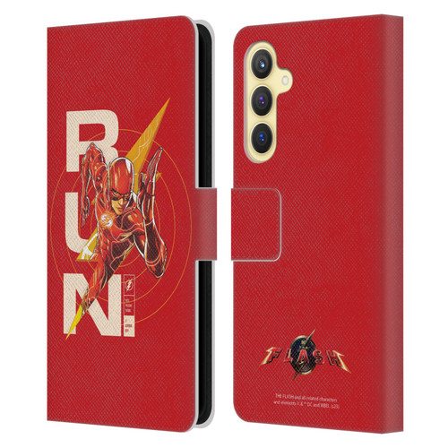The Flash 2023 Graphics Barry Allen Run Leather Book Wallet Case Cover For Samsung Galaxy S23 FE 5G