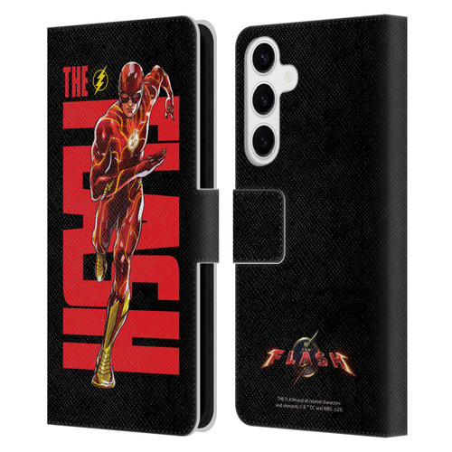 The Flash 2023 Graphics Barry Allen Leather Book Wallet Case Cover For Samsung Galaxy S24+ 5G