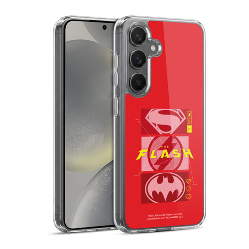 The Flash 2023 Graphics Superhero Logos Soft Gel Case for Samsung Galaxy S24 5G