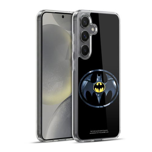 The Flash 2023 Graphics Black Batman Logo Soft Gel Case for Samsung Galaxy S24+ 5G