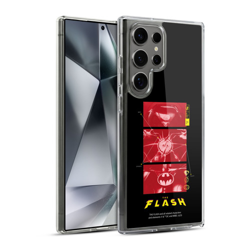 The Flash 2023 Graphics Suit Logos Soft Gel Case for Samsung Galaxy S24 Ultra 5G