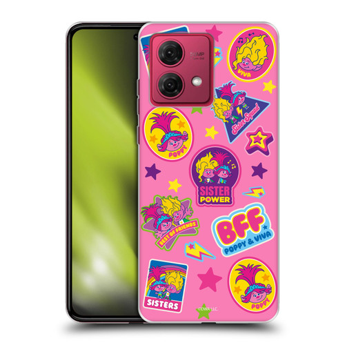 Trolls 3: Band Together Art Pink Pattern Soft Gel Case for Motorola Moto G84 5G