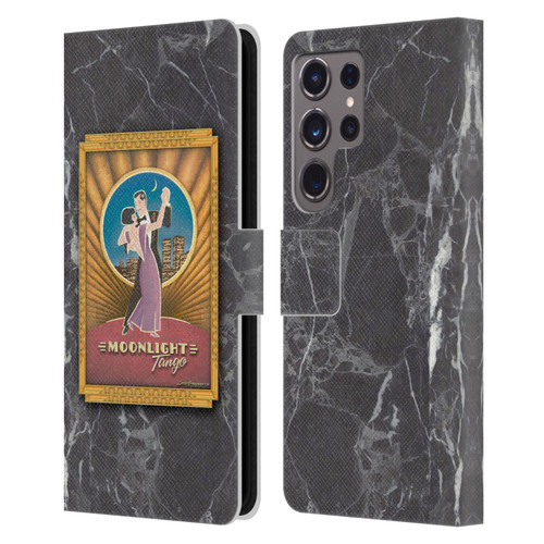 Larry Grossman Retro Collection Moonlight Tango Leather Book Wallet Case Cover For Samsung Galaxy S24 Ultra 5G