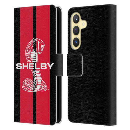 Shelby Car Graphics Red Leather Book Wallet Case Cover For Samsung Galaxy S24 5G