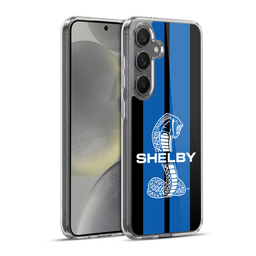 Shelby Car Graphics Blue Soft Gel Case for Samsung Galaxy S24+ 5G & MagSafe