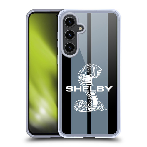 Shelby Car Graphics Gray Soft Gel Case for Samsung Galaxy S24+ 5G & MagSafe