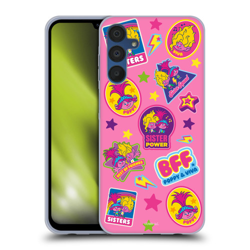 Trolls 3: Band Together Art Pink Pattern Soft Gel Case for Samsung Galaxy A15