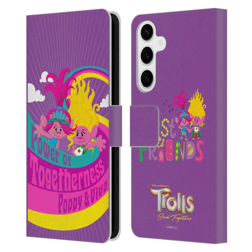 Trolls 3: Band Together Art Power Of Togetherness Leather Book Wallet Case Cover For Samsung Galaxy S24+ 5G