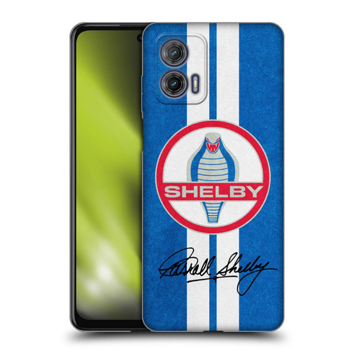 Shelby Logos Distressed Blue Soft Gel Case for Motorola Moto G73 5G